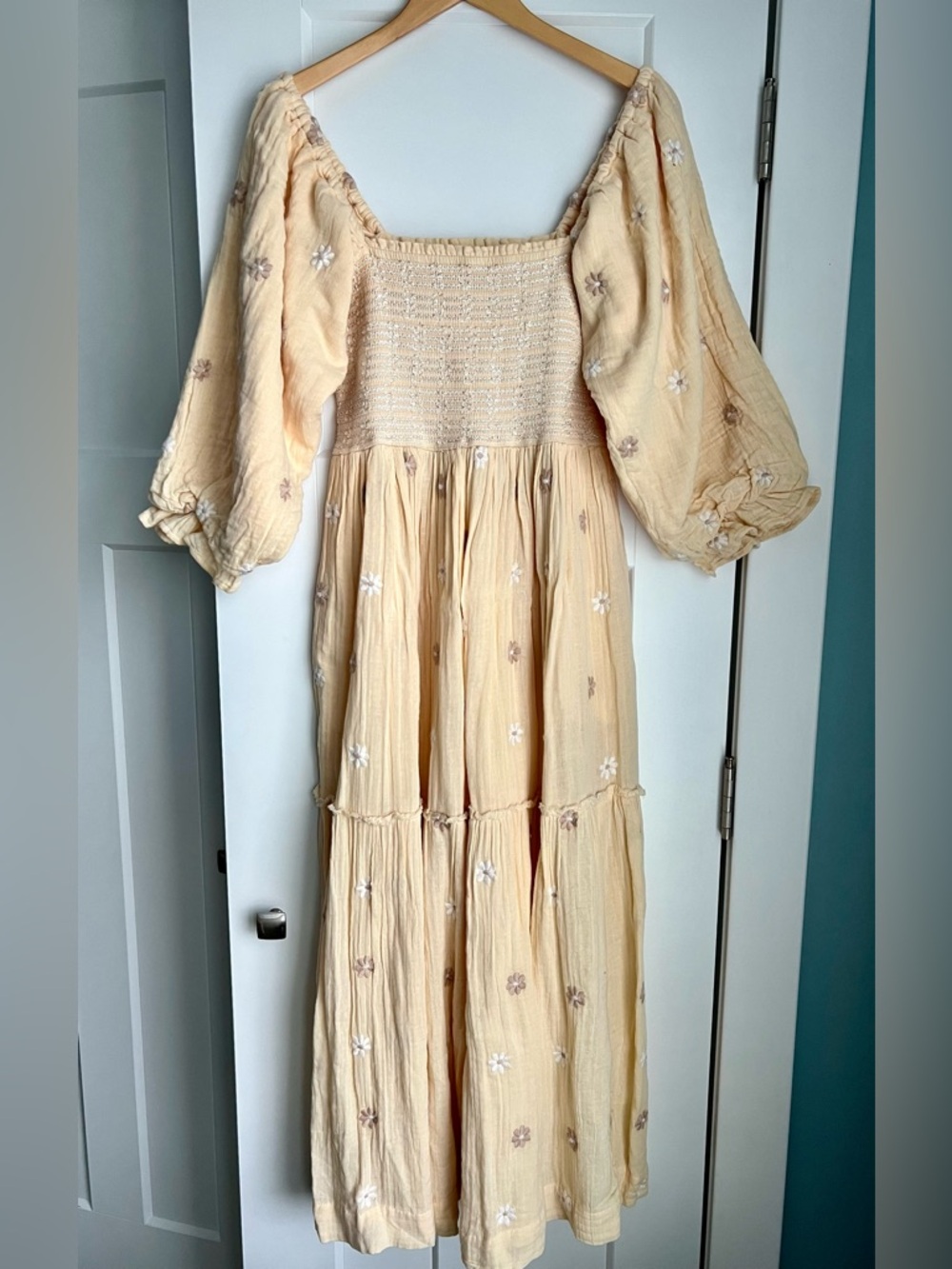 Free People Dahlia Embroidered Maxi Dress, Size Small